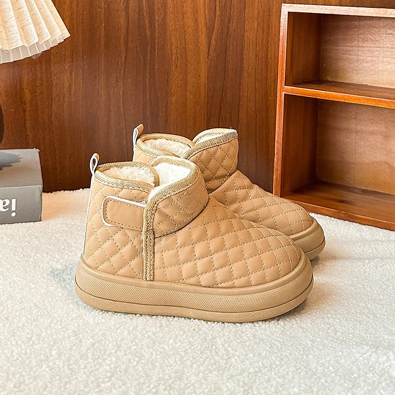 

Girls Boots 2025 Winter New Soft Soled Snow Boot Casual Plush Children Snow Boots Warm Versatile Brand Boots Kids Flats Shoes