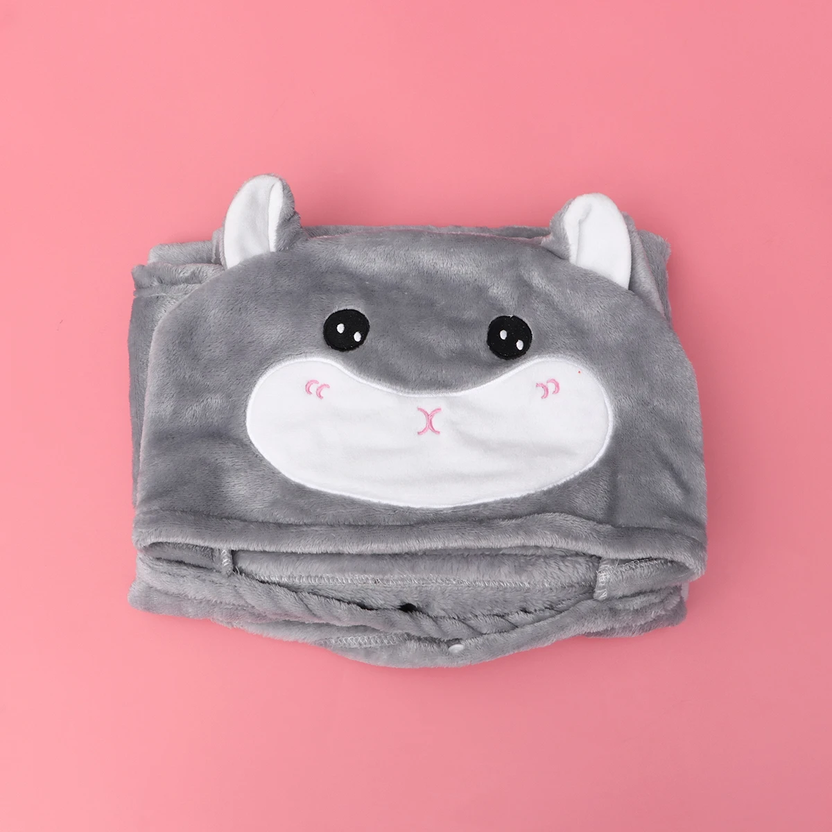 

1pc Cartoon Hamster Cloak Blanket Adorable Hooded Cape Soft Pajama Gift Machine Washable Cute Costume