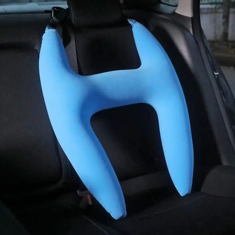 Self Inflatable Car Sleeping Pillow for H-Shape X-Shape Head Support Air Cushion Pillow Comfortable Portable Car Headrest Nap