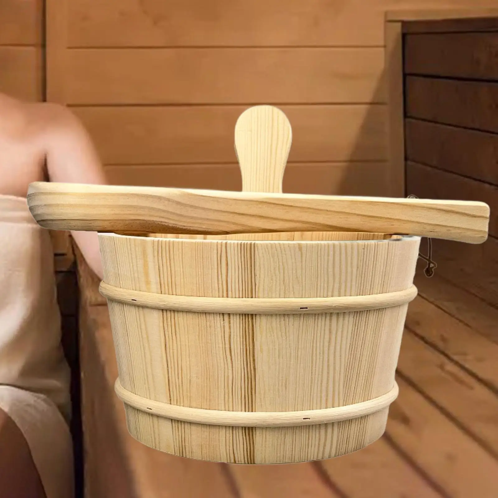 

Sauna Bucket And Ladle Multipurpose 5 L Bath Accessories for Bath Home Sauna
