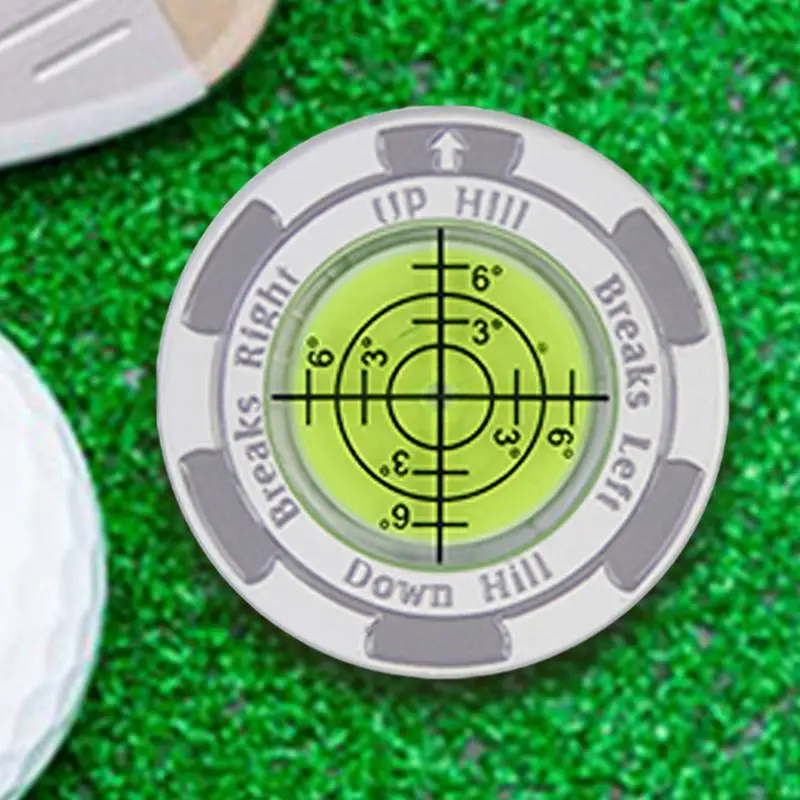 Golf Ball Markers For Putting Green Zinc Alloy Professional Golf Putting Reading Marker High Precision Green Reading Aid