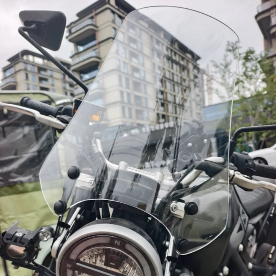 For GAOKIN GK500 Special modification accessories - Front windshield - Retro small windshield - Windshield glass