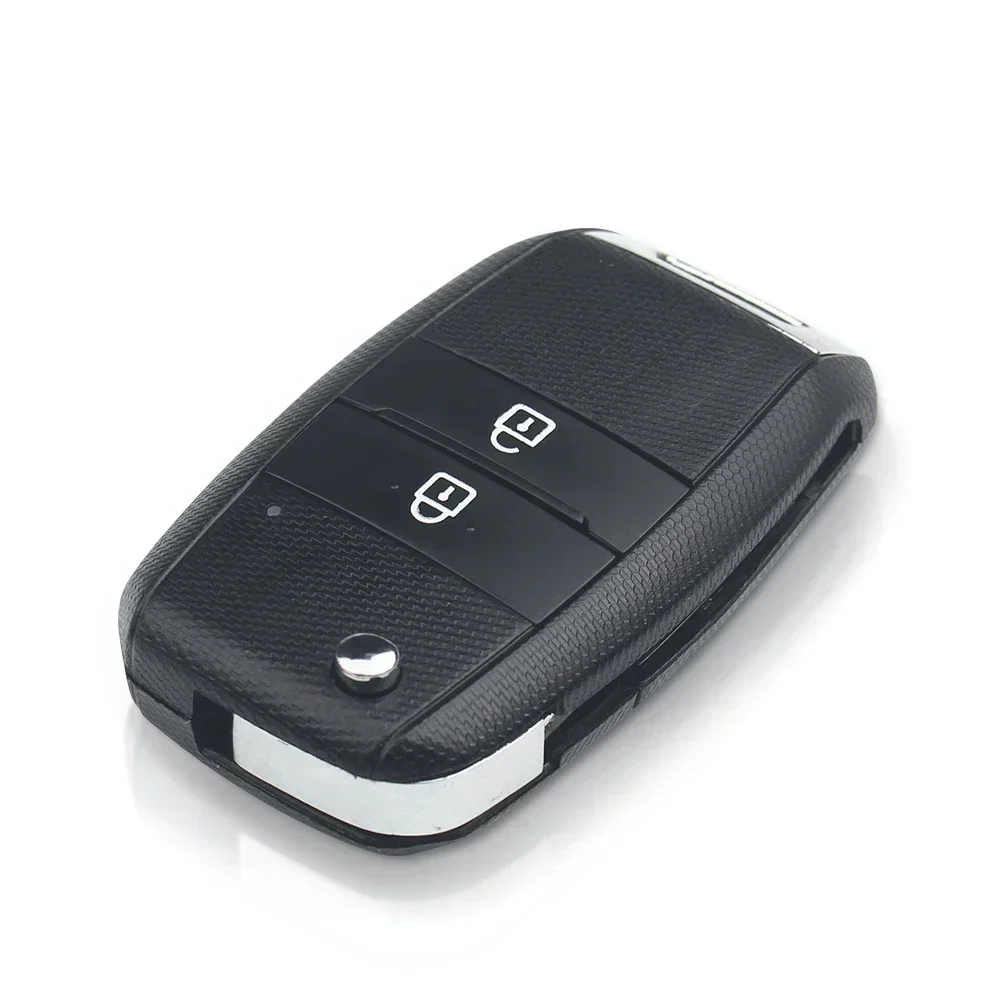 Dandkey 10 peças 2/3/4bt flip remoto chave do carro carcaça para kia carens ceed rio sportage optima sorento cerato soul forte seltos