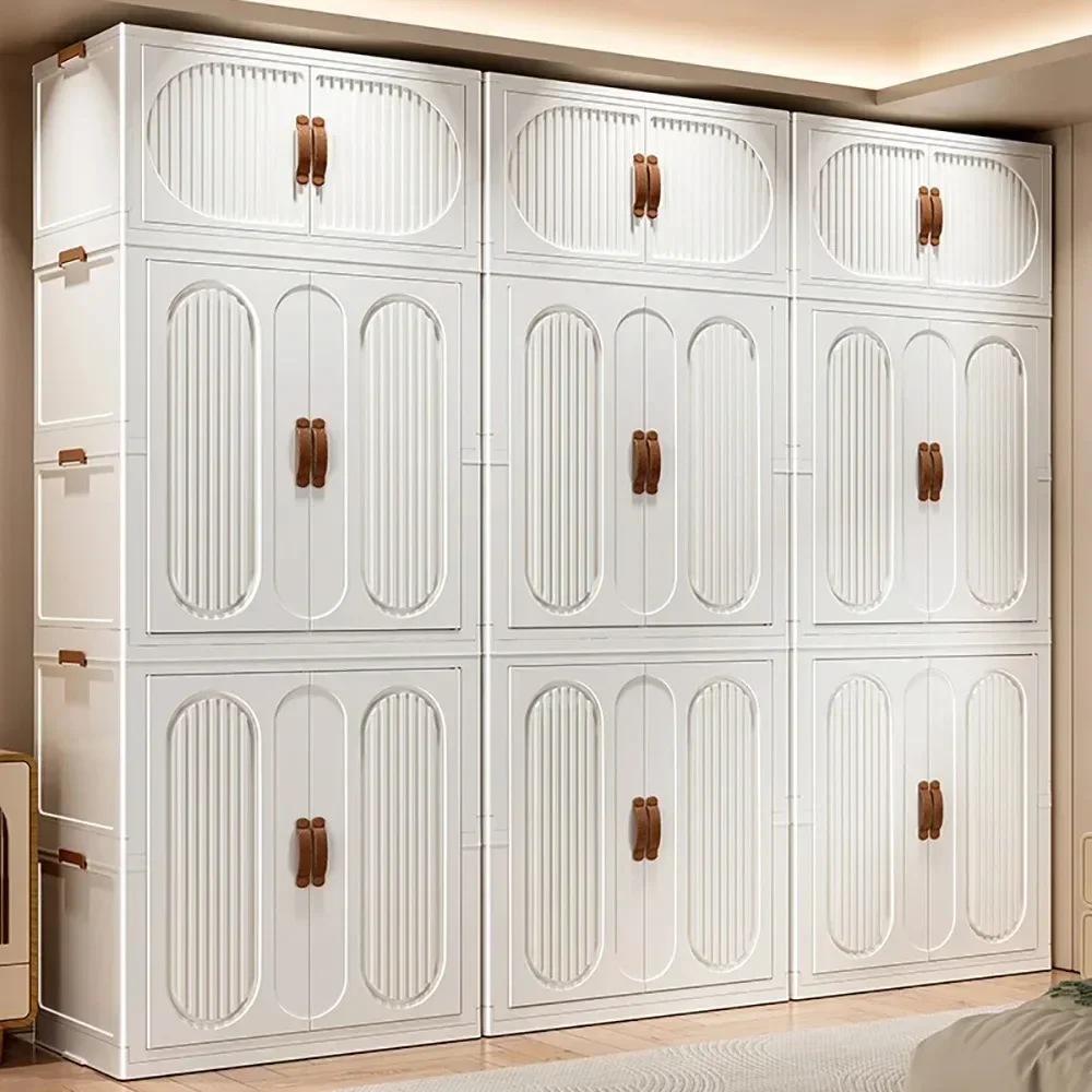 Children's Wardrobe Bedroom Closet Cabinet Baby Storage Box Toy Clothes Organizer Locker Folding Sorting Partition Wardrobe