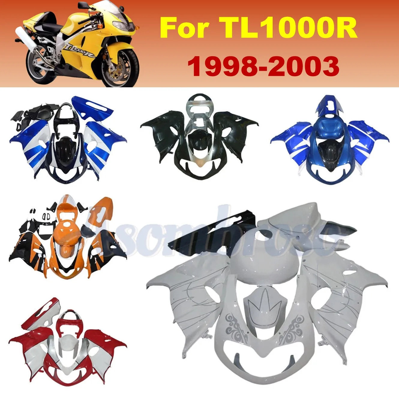 

High Quality ABS Motorcycle Fairings Kit For TL1000R 1998 1999 2000 TL 1000R 2001 2002 2003 Full Fairing set