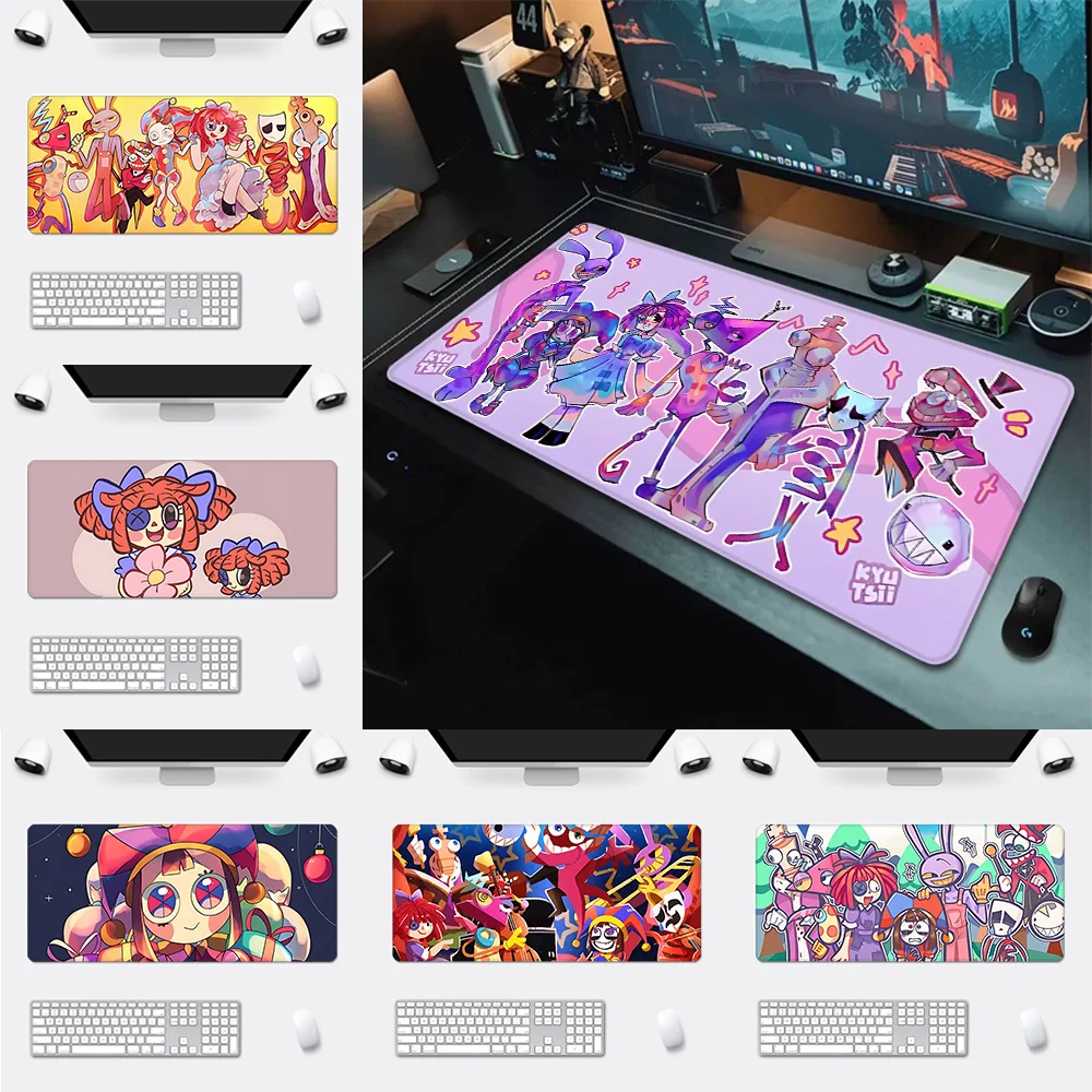 Tapis de souris de dessin animé numérique LYus, impression HD, bord de verrouillage, non ald, XXL 90x40cm, clavier, PC, tapis de bureau