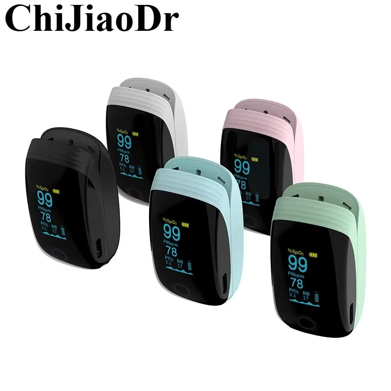 SpO2 RR Saturometro Blood Oxygen Saturation Medical Pulse Oximeter DeDedos Pediatric Rechargeable