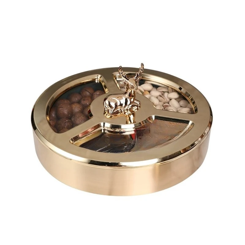 

Light luxury fruit box High-end exquisite high-value fruit plate Home living room Dried fruit plate Candy storage box