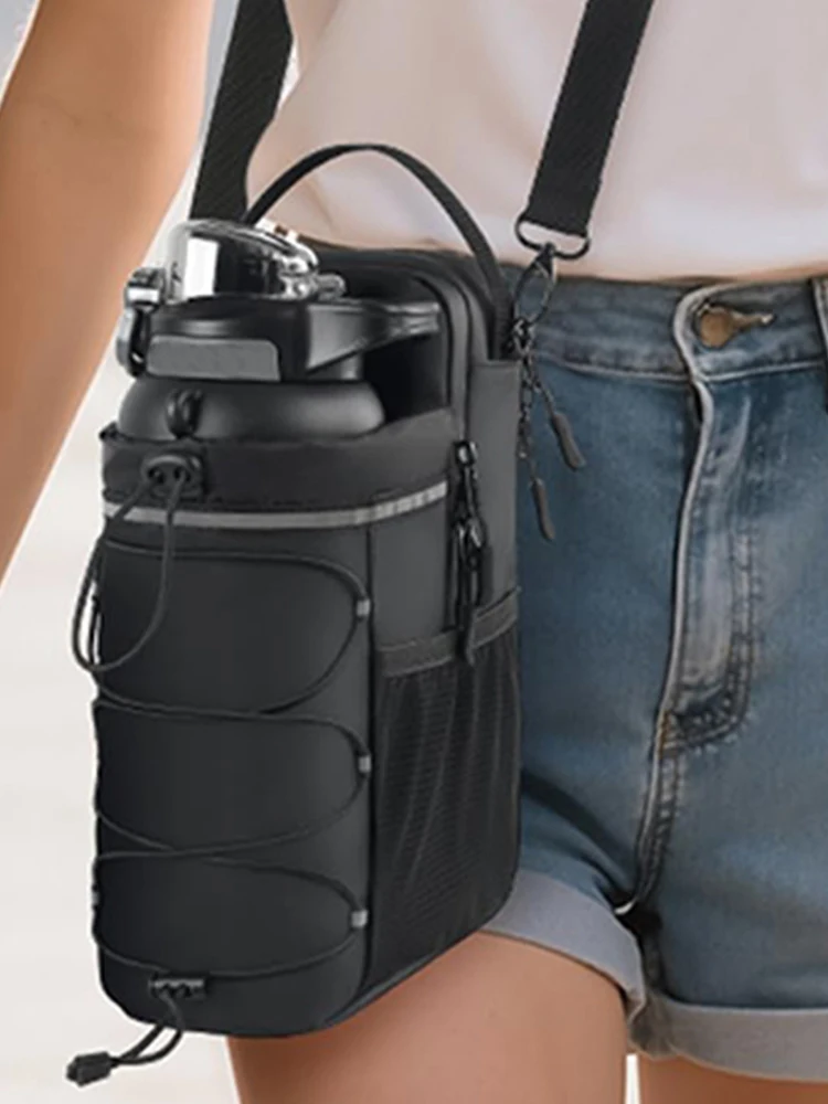 حقيبة رياضية مغناطيسية، جيب مغناطيسي، حامل زجاجة، حقيبة كروس، حقيبة رياضية للرجال والنساء #6