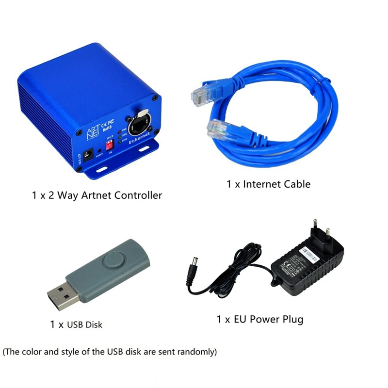5 Pin 2 Port DMX Artnet Stage Light Controller 5PIN Xlr Socket 2 Way DMX Signal Exchange Tool RJ45 Net Connector