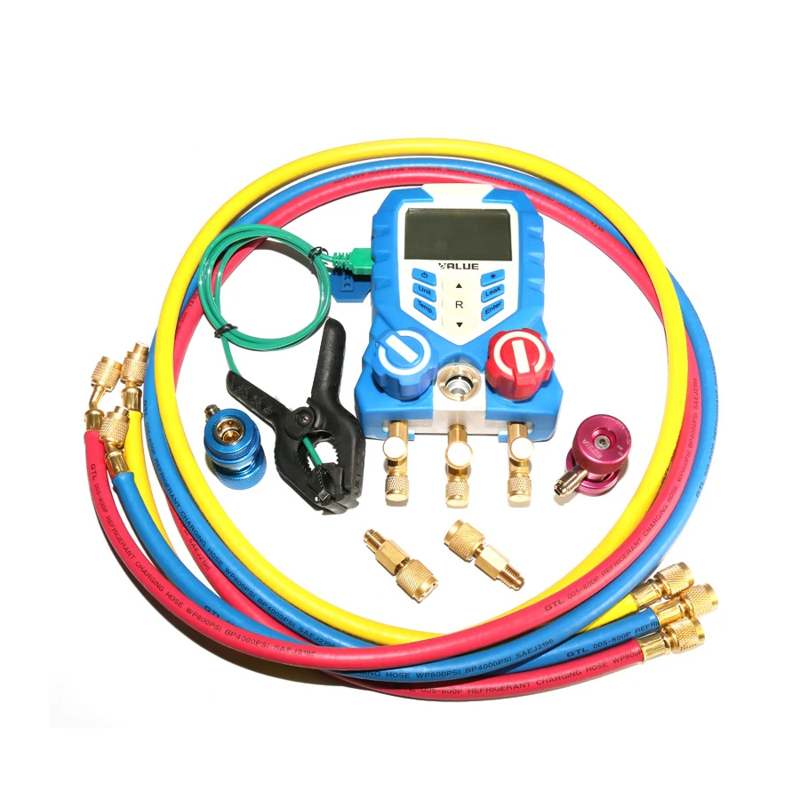 Flyby VDG-1 evaporative temperature sensing probe compound digital display three-way electronic refrigerant meter