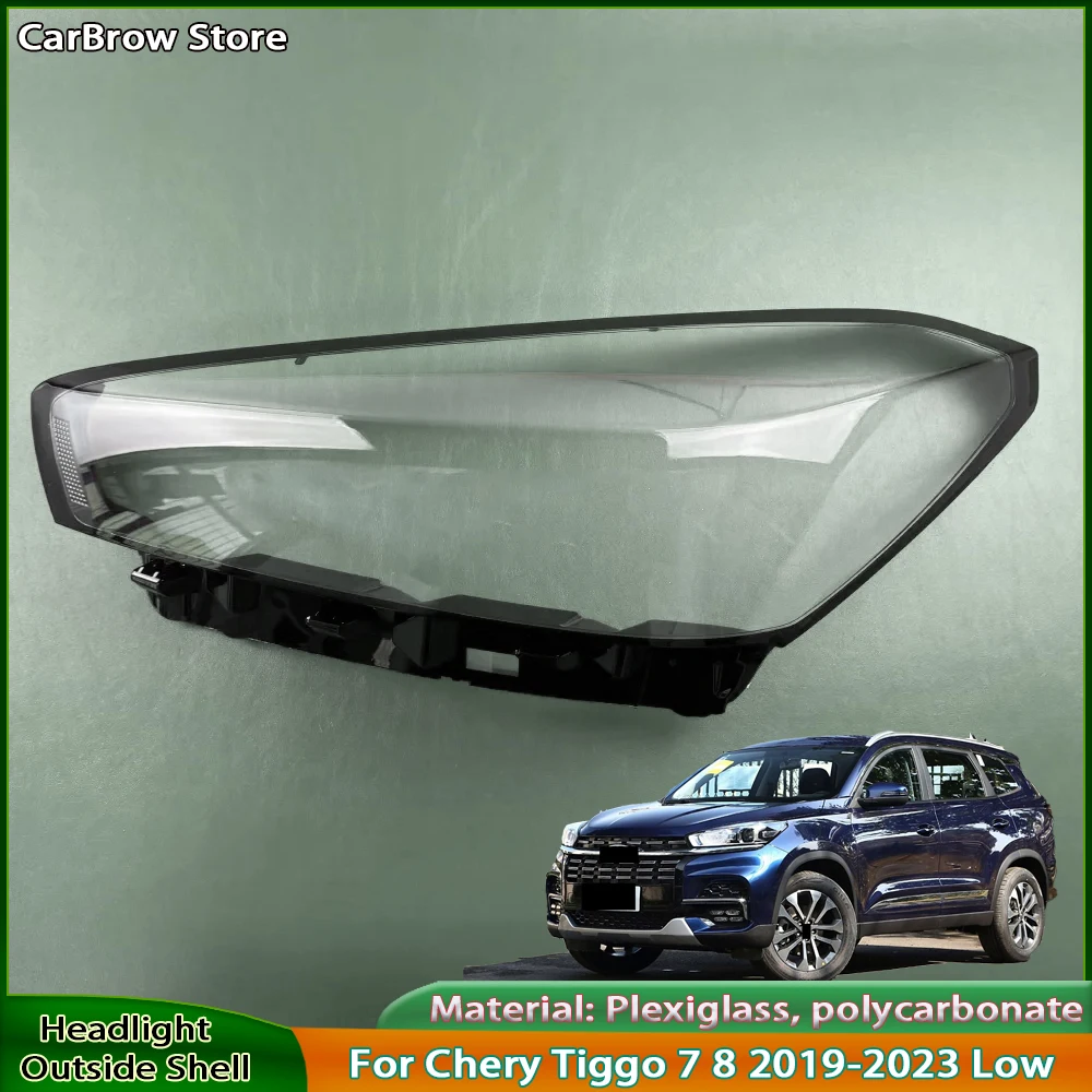 

Headlight Shell Transparent Lampshade Lens For Chery Tiggo 7 8 2019-2023 Low Car Accessories Headlamp Cove Plexiglass