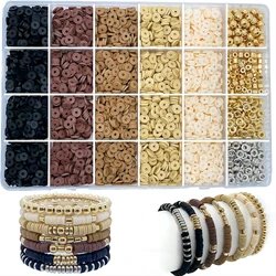 24 cases of 5-color clay beads interval beads gold beads girl bracelet jewelry DIY jewelry production