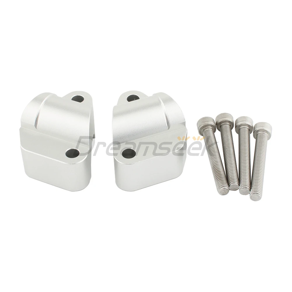

Pair Silver Handlebar Riser Mount Clamp for Triumph Tiger 1200 GT Pro 2023+ Motorcycle Handle Bar Riser Adapter Aluminum Alloy