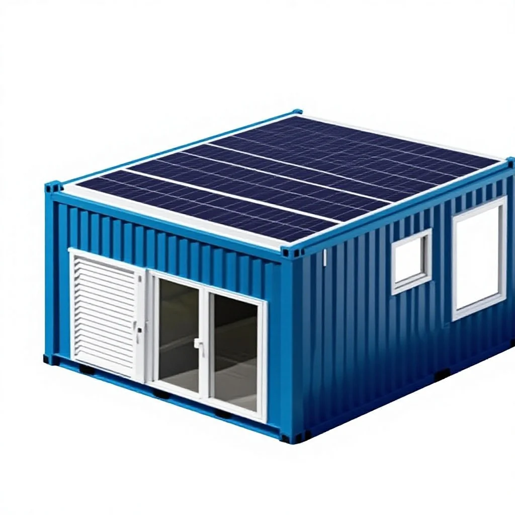 New Photovoltaic Container House Solar Power Modular Mobile Customizable Outdoor Camp Office Building Quick Installation Durable