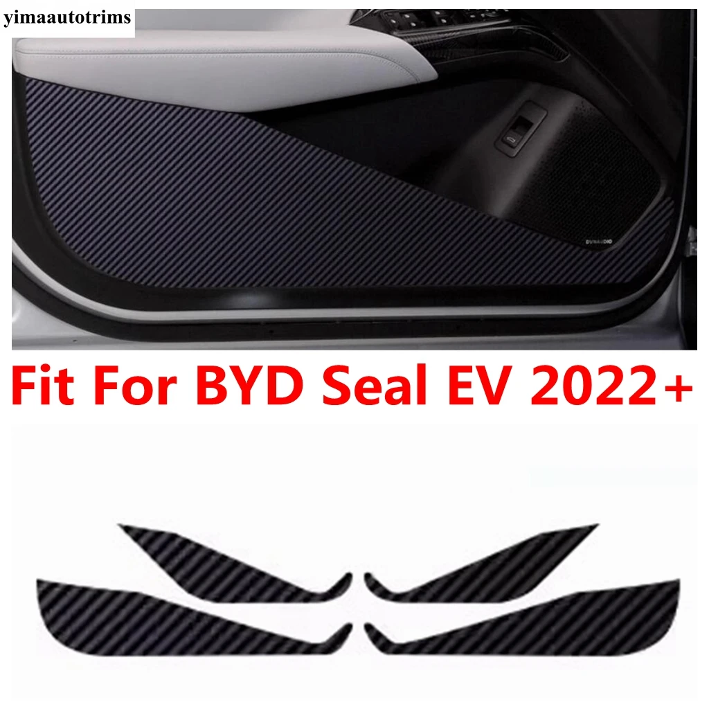 

Car Door Anti Kick Pad Side Edge Film Protector Anti-dirty Carbon Fiber Look Stickers For BYD Seal EV 2022 - 2024 Accessories