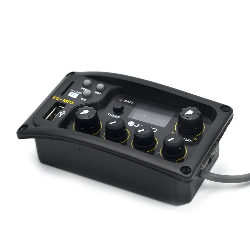 

Folk Guitar Pickup EQ-MP3 Acoustic Guitar Pickup with Tuner, 3-Band EQ Equalizer Pickup System