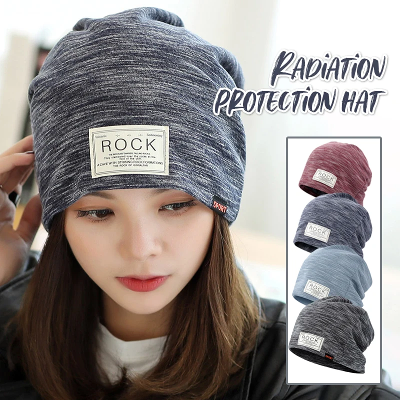 

Women Anti Radiation Cap Silver Fiber Electromagnetic Wave Rfid Shielding EMF Protection Hat RF/Microwave Protection Beanies