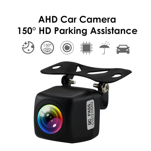 Imagen 2 del producto Cámara de marcha atrás de estacionamiento automático, asistencia de embalaje AHD de 1080P, visión nocturna, soporte ajustable Universal para accesorios de coche Hizpo