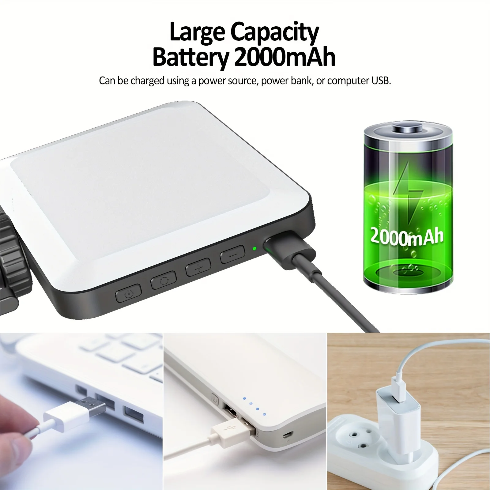 Rechargeable Selfie Light 80 LED Clip Fill Light for Video Conference Live Streaming Zoom Call Makeup Photo with Tripod Adapter