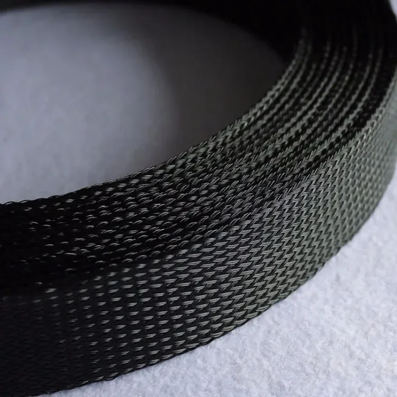 100mm Cable Sleeves Black 2 meter Cable Sleeve Braid Sleeving Elasticity PET Net mesh Wire Protecting nylon cable sets