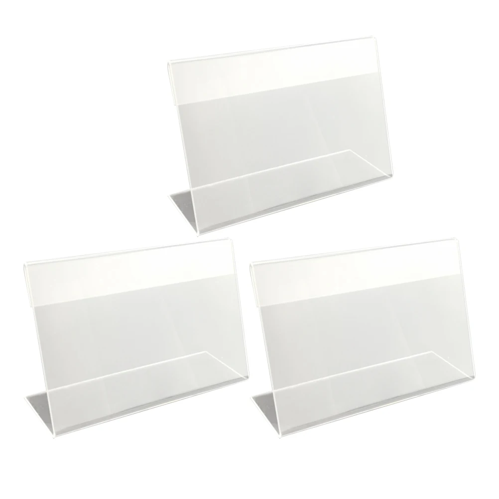 

30 Pcs Acrylic Price Tag Holders Clear Plastic Shelf Labels Reusable Retail Supermarket Desk Table Sign Tabs