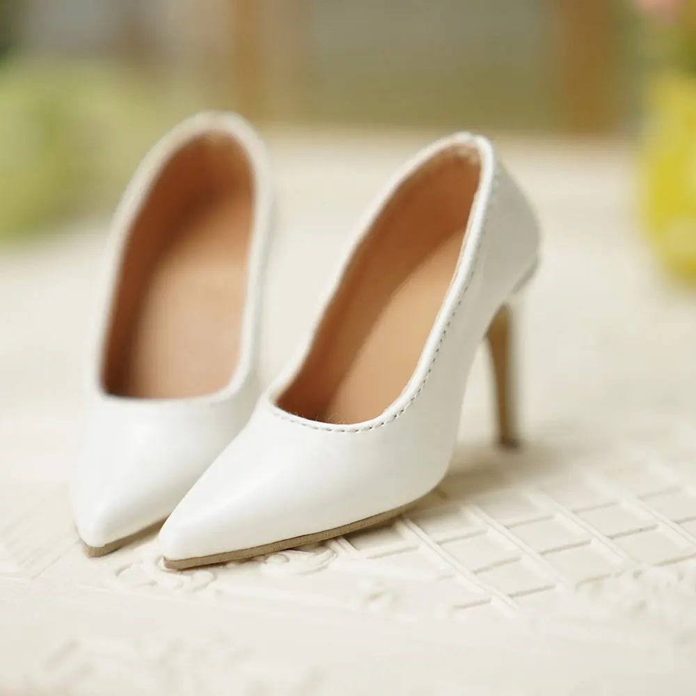 1/4 Bjd دمية الأحذية اليدوية 6.4 سنتيمتر * 2.3 سنتيمتر * 2.9 سنتيمتر موضة بلون الساتان عالية الكعب أحذية من الجلد الصغيرة ل Bjd إكسسوارات دمي