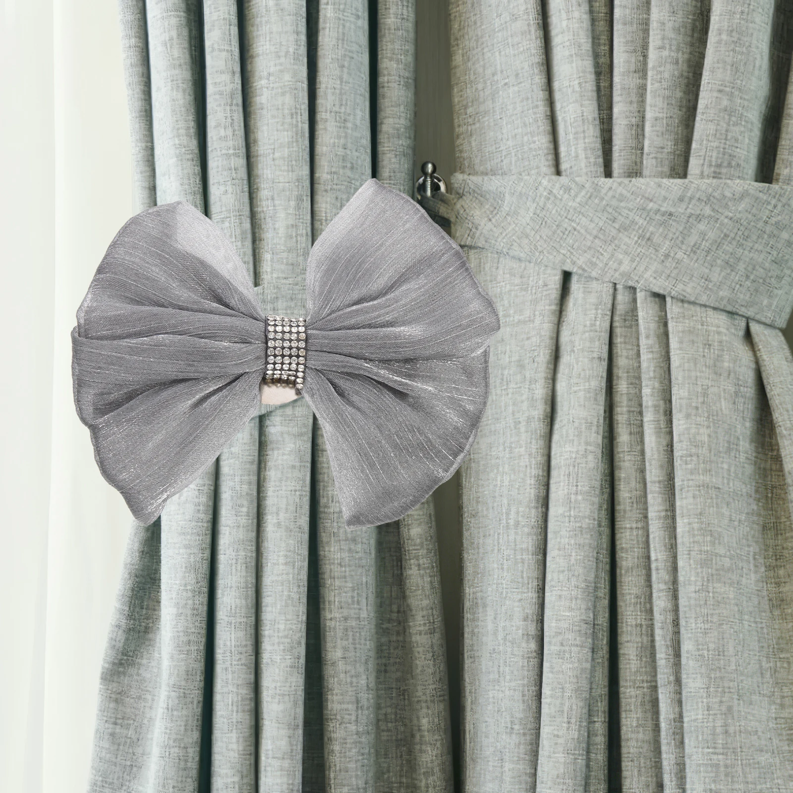 

Delicate Bowknot Curtain Tiebacks for Sheer Gauze Curtains Holdbacks Strap Ties Drapes Decorative Window Hardware Bedroom Living