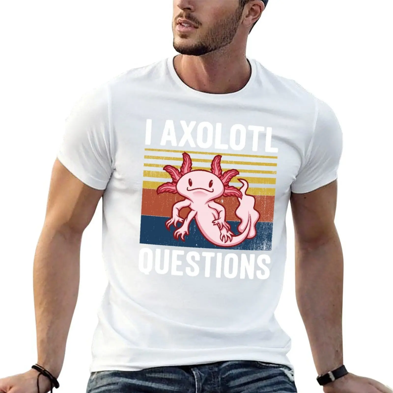 I Axolotl Questions Vintage Gift Idea T-Shirt t shirt man plain anime tshirt anime t shirts oversize T-shirt
