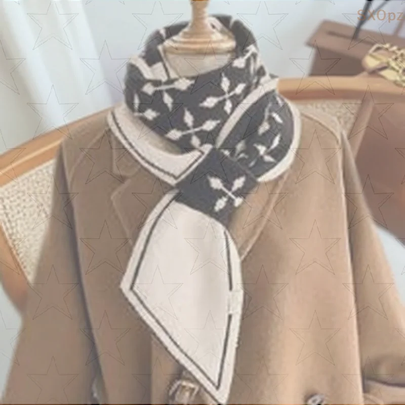 

Теплый вязаный шерстяной шарф на пуговицах в стиле ретро для женщин, модный и универсальный чехол на шею с разрезом, морозостойкая шаль на шею