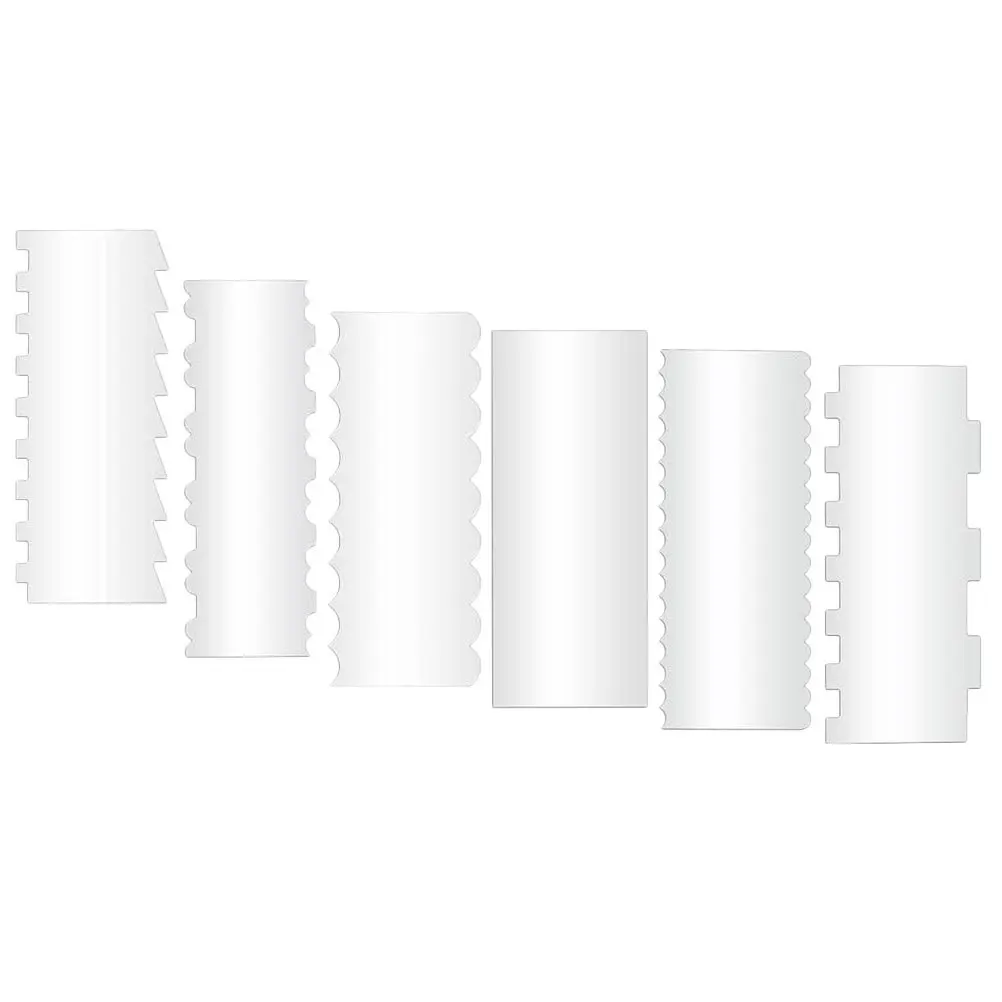 

6Pcs Acrylic Cake Scraper Set Quickly Baking Tool for Cake Decorating Ideal for Pies Pastries Dough Butter