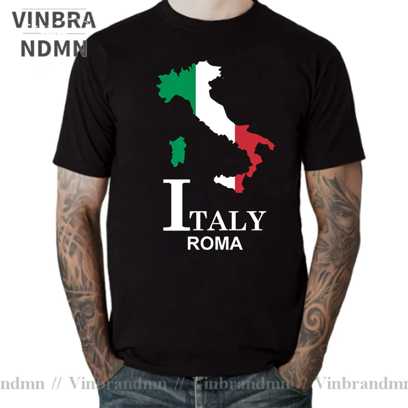 Italy Italia Italian ITA Rome Roma mens t shirt new Top t-shirt Fashion Short-sleeved clothes summer national map streetwear Tee