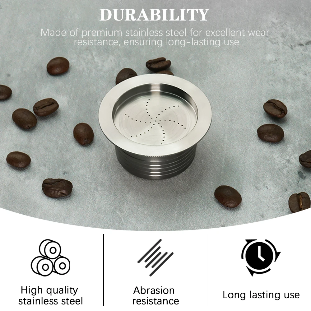 Reusable Metal Coffee Pod Refillable Stainless Steel Coffee Capsule  Durable Espresso Pod For Lavazza Blue Machine