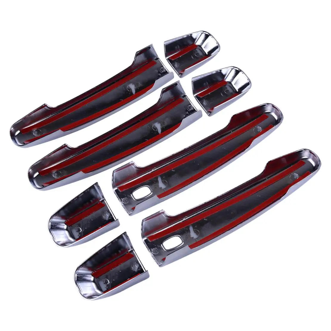 Self-Adhesive Exterior Side Door Handle Cover Trim Handle Bezel Smart Keyless Chrome ABS fit for Chevrolet Equinox SUV 2018-2023 - view 5