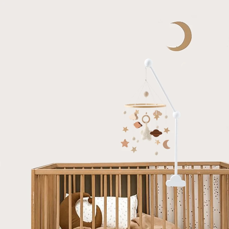 Baby Montessori Holz-Spielbogen mit Rassel-Spielzeug, Neugeborenen-Mobile, Hängende Sensorik-Spielzeuge, Faltbarer Spielbogen mit Halterung, Geschenk für Kinder – Detail 27