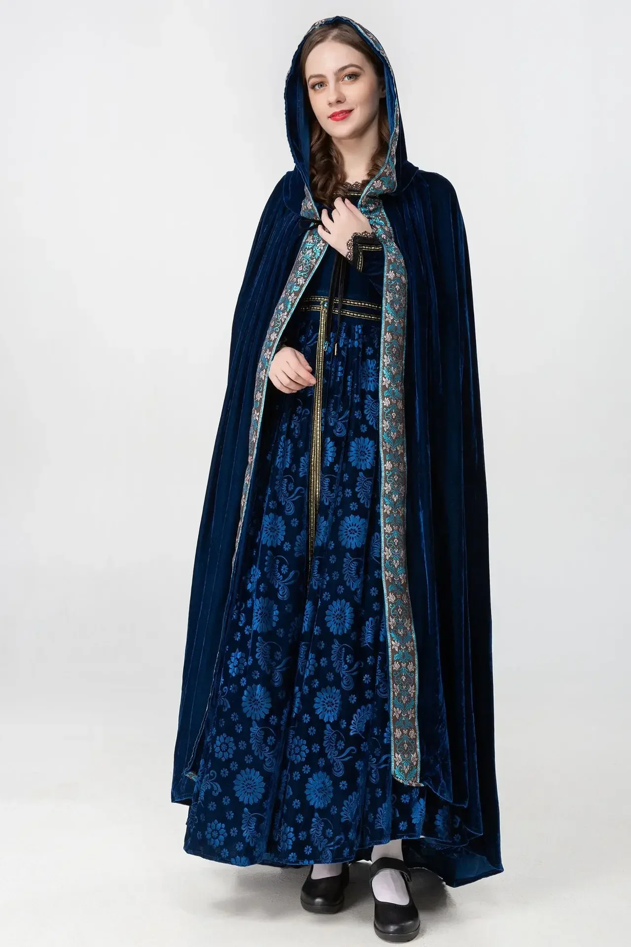 ฮาโลวีนผู้หญิงคอสเพลย์ Robe Court แวมไพร์แฟนซี Masquerade เครื่องแต่งกาย