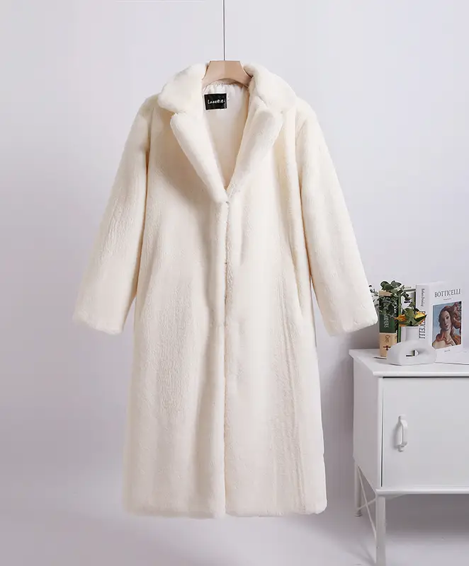 High Quality Winter Fur Coat for Women Luxury Fuax Rabbit Fur Jacket Plus Size 5XL Thick Warm Loose Long Plush Overcoat - Image 14