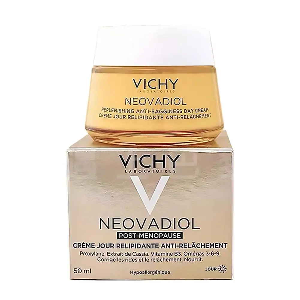 VICHY Sonnen-Tagescreme nach der Menopause, 50 ml, Salicylsäure, Gesichtsreparaturcreme, wirksame, tief feuchtigkeitsspendende Anti-Falten-Creme