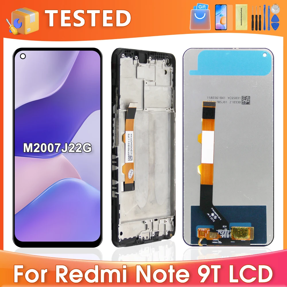 

6.53''For Xiaomi Redmi Note 9T For Redmi Note9T M2007J22G J22 LCD Display Touch Screen Digitizer Assembly Replacement