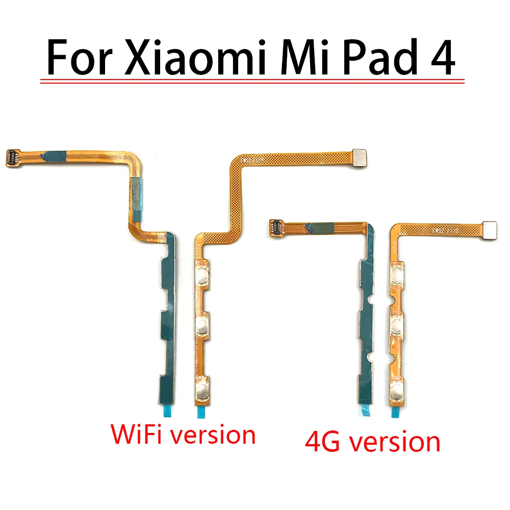 

10PCS Lots New For Xiaomi Mi Pad 4 Pad4 Power Switch On/Off Button Volume Key Button Flex Cable 4G / WiFi Version Replacement