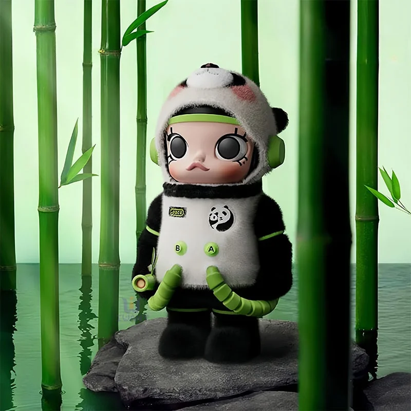 400% Authentic Mega Space Kawaii Molly Panda Figurine Fashion Tide Cute Anime Doll Home Collect Decor A Gift For A Friend