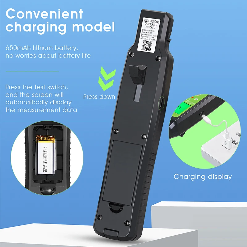 COMPTYCO AUA-40D Charging Fiber Optic Identifier Live with Built in 10mw Visual Fault Locator