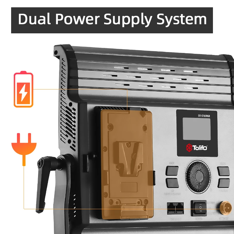 TOLIFO GKS100RGB RGB LED panneau de photographie vidéo lampe de remplissage 2700-10000K tournage lumière vidéo pour Studio Photo en direct