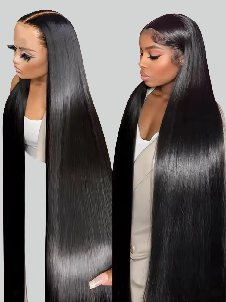 

Bone Straight 360 Full Lace Frontal Wig Brazilian 300% High Density 13x4 13x6 Hd Transparent Lace Front Human Hair Wig For Women