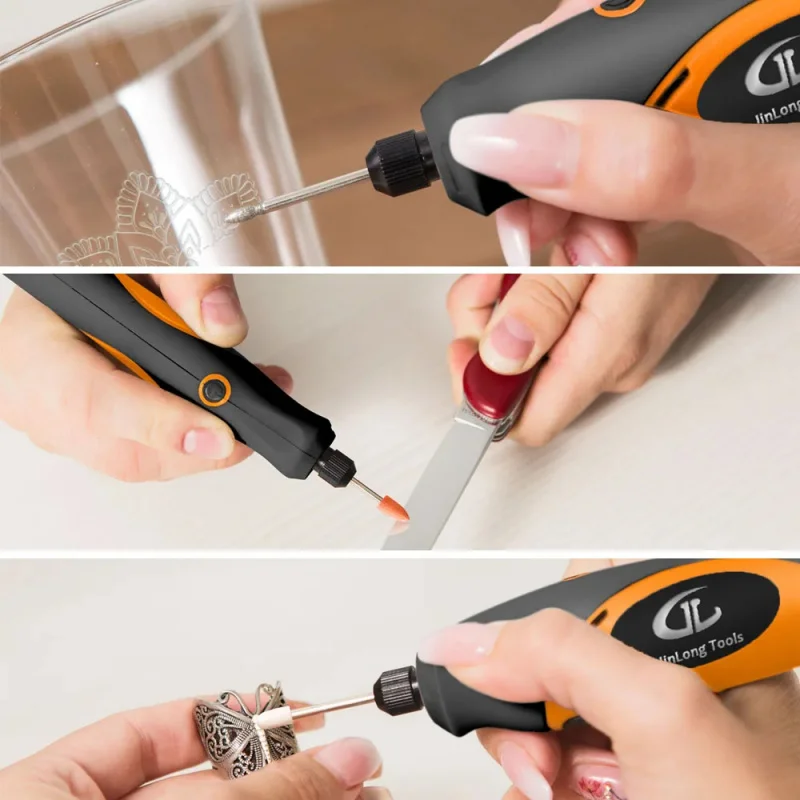 Electric Mini Grinder Rotary Tool Kit 24 Accessories Variable Speed 18W for DIY Crafting Cutting Engraving Drilling Grinding