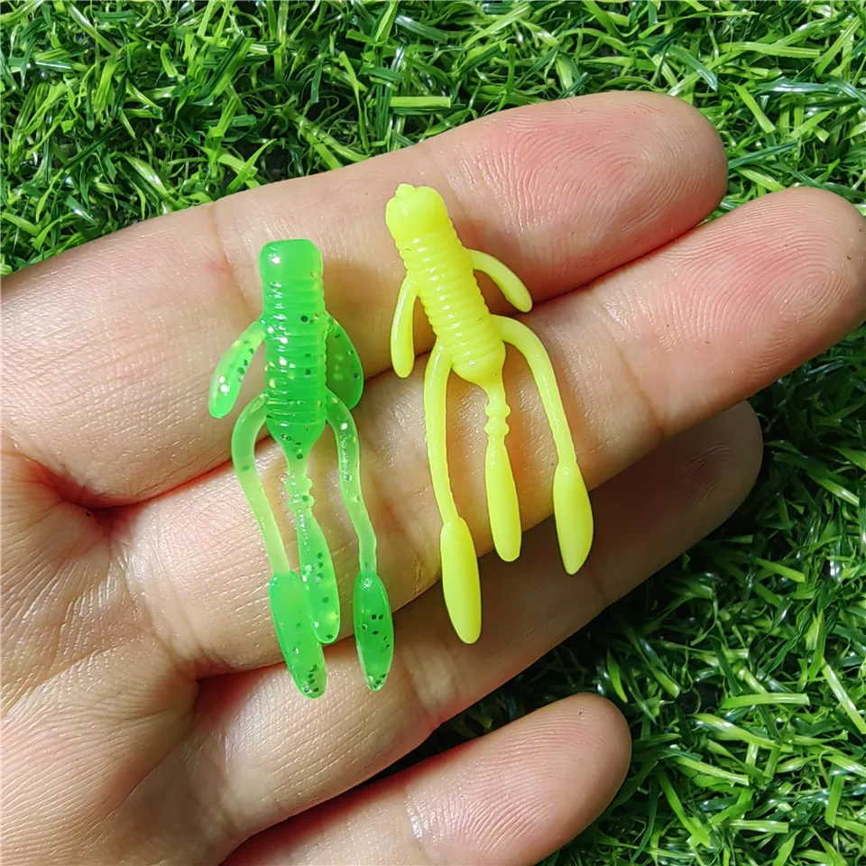 SWOLFY 20PCS/box AJING Soft Lure Rockfish Fishing Lures 0.4g/40mm MINI Artificial Bait Swimbaits Jig Lure Wobber Worm Tackle