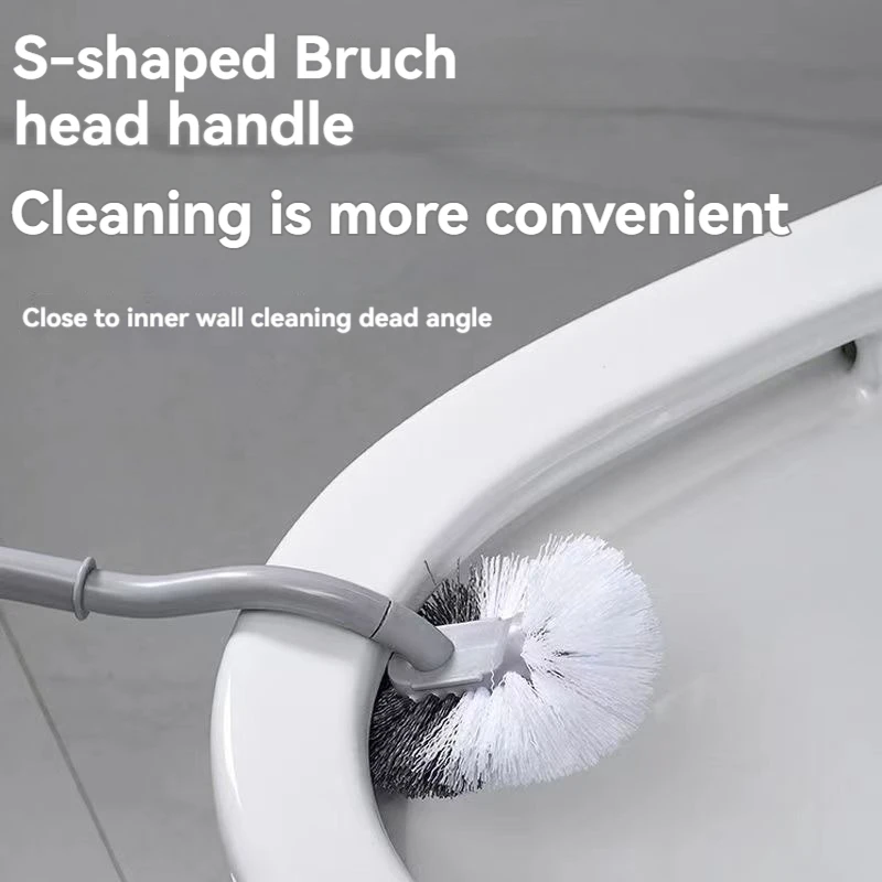 Brush Cleaning Toilet Toilet Brush Without Dead Corners Small Cleaning Brush with Long Handle  S-type Toilet Curve Tool