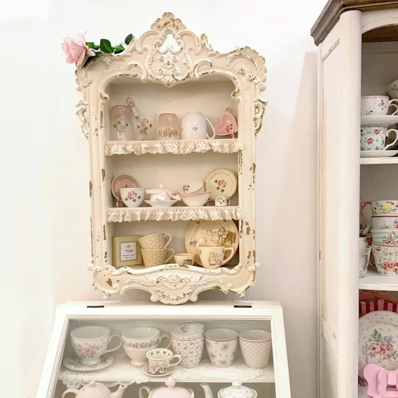 Wall-Mounted Storage Rack Wall-Mounted Storage Rack Wall Curio Cabinet Rack Decorative Ledge Bedroom Toilet Article Storage