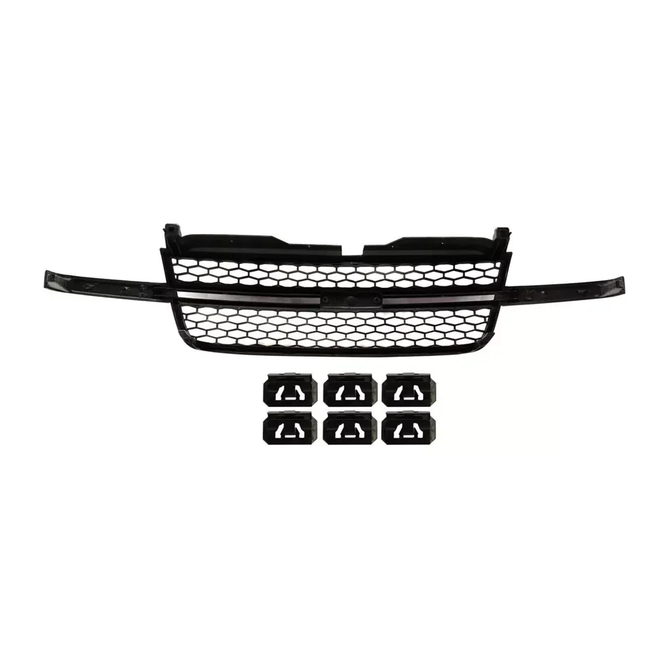 US Grille For 2003-06 Silverado 2500 HD and 1500 HD Textured Black Shell and Insert