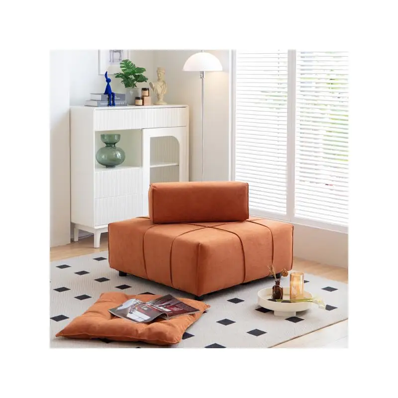 Armless Modular Sectional Sofa Chair with Removable Back Cushion for Living Room - 33.1